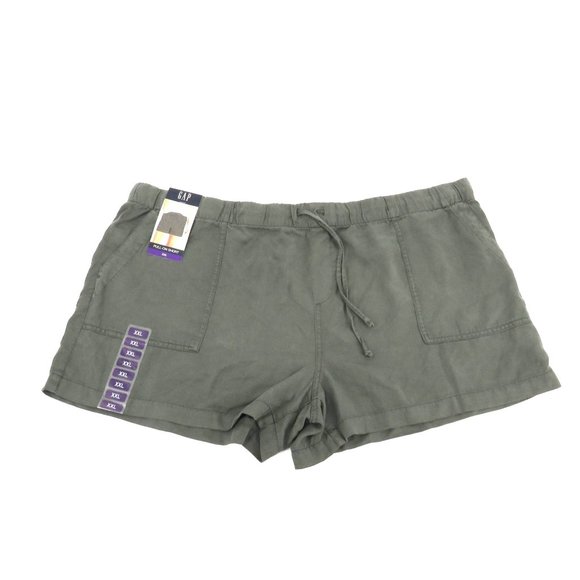 Gap Women's Easy Fit Gray Pull-On Shorts Pockets XXL NWT $44.95 - Picture 1 of 4